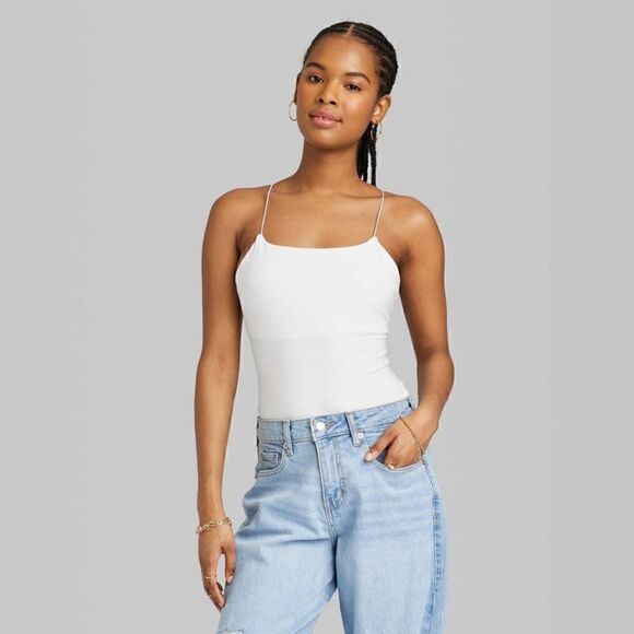 Large NWT Women's Spaghetti Strap Bodysuit - Wild Fable™ - Picture 1 of 6